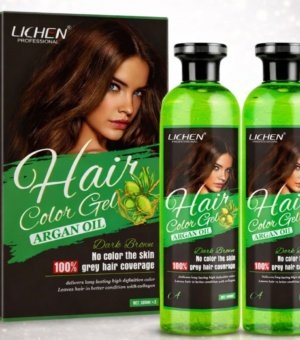 Linchen Color Gel Large - Natural Black 500ml x 2 Pack